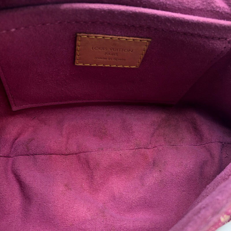 ルイ・ヴィトン LOUIS VUITTON ミニ プリーティ M95216 フューシャ モノグラム・デニム レディース ハンドバッグ