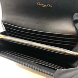 クリスチャン・ディオール Christian Dior カロ長財布 ブラック×GD金具 レザー レディース 長財布