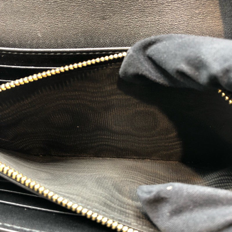 クリスチャン・ディオール Christian Dior カロ長財布 ブラック×GD金具 レザー レディース 長財布