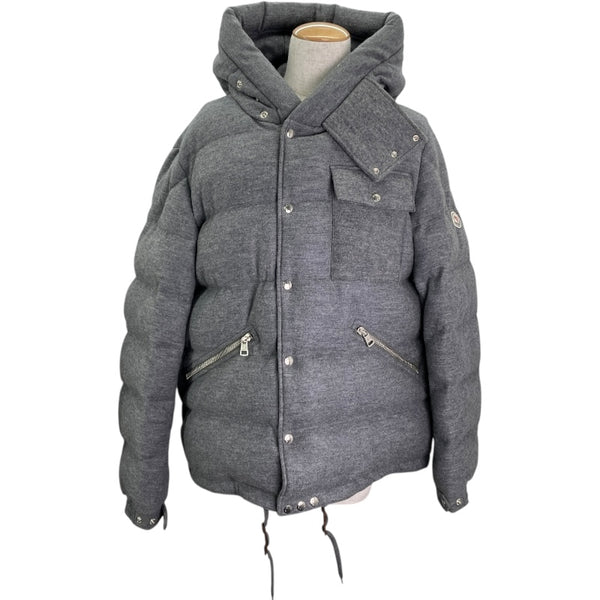 モンクレール MONCLER LIORAN　ダウンジャケット C20914189805 549H6 グレー ウール メンズ ダウンジャケット