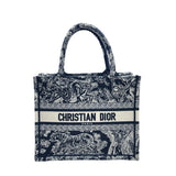 クリスチャン・ディオール Christian Dior ブックトート ネイビー/ホワイト キャンバス レディース ハンドバッグ