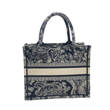 クリスチャン・ディオール Christian Dior ブックトート ネイビー/ホワイト キャンバス レディース ハンドバッグ