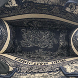クリスチャン・ディオール Christian Dior ブックトート ネイビー/ホワイト キャンバス レディース ハンドバッグ