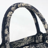 クリスチャン・ディオール Christian Dior ブックトート ネイビー/ホワイト キャンバス レディース ハンドバッグ