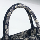 クリスチャン・ディオール Christian Dior ブックトート ネイビー/ホワイト キャンバス レディース ハンドバッグ