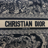 クリスチャン・ディオール Christian Dior ブックトート ネイビー/ホワイト キャンバス レディース ハンドバッグ