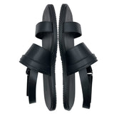 エルメス HERMES ジャコモHロゴストラップサンダル ブラック レザー メンズ サンダル
