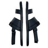 エルメス HERMES ジャコモHロゴストラップサンダル ブラック レザー メンズ サンダル