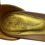 セルジオ・ロッシ sergiorossi グリッターヒールサンダル ゴールド グリッター レディース サンダル