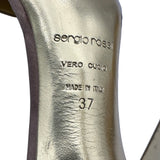 セルジオ・ロッシ sergiorossi グリッターヒールサンダル ゴールド グリッター レディース サンダル