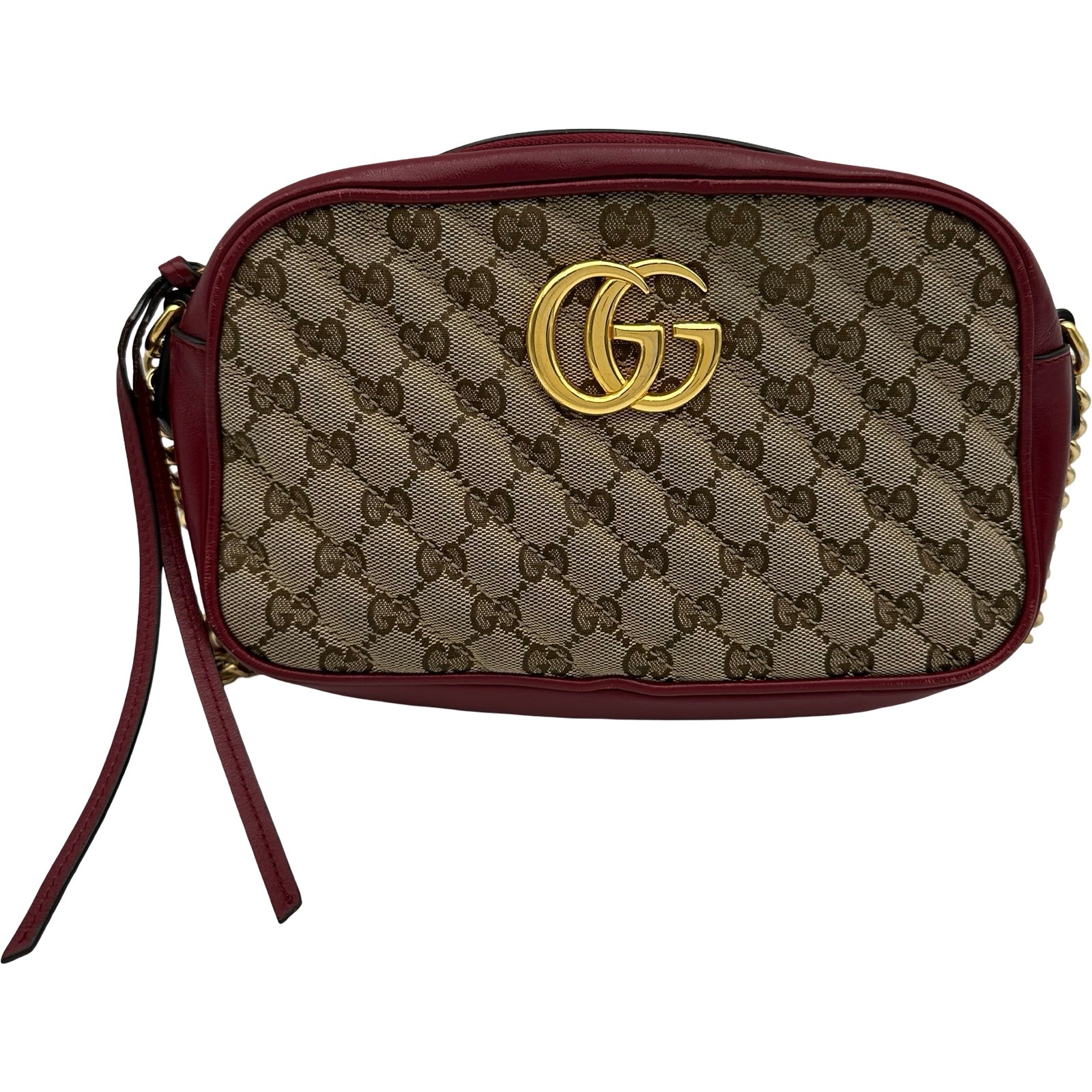 グッチ GUCCI GGマーモントショルダーバッグ 447632 レッド ゴールド