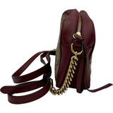 グッチ GUCCI GGマーモントショルダーバッグ 447632 レッド ゴールド金具 GGキャンバス・レザー レディース ショルダーバッグ