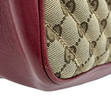 グッチ GUCCI GGマーモントショルダーバッグ 447632 レッド ゴールド金具 GGキャンバス・レザー レディース ショルダーバッグ