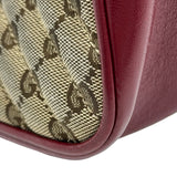 グッチ GUCCI GGマーモントショルダーバッグ 447632 レッド ゴールド金具 GGキャンバス・レザー レディース ショルダーバッグ