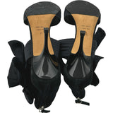 ジュゼッペザノッティ GIUSEPPE ZANOTTI サテンリボンサンダル ブラック レザー レディース サンダル