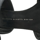 ジュゼッペザノッティ GIUSEPPE ZANOTTI サテンリボンサンダル ブラック レザー レディース サンダル