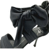ジュゼッペザノッティ GIUSEPPE ZANOTTI サテンリボンサンダル ブラック レザー レディース サンダル