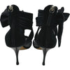 ジュゼッペザノッティ GIUSEPPE ZANOTTI サテンリボンサンダル ブラック レザー レディース サンダル