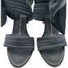 ジュゼッペザノッティ GIUSEPPE ZANOTTI サテンリボンサンダル ブラック レザー レディース サンダル