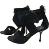 ジュゼッペザノッティ GIUSEPPE ZANOTTI サテンリボンサンダル ブラック レザー レディース サンダル