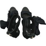ジュゼッペザノッティ GIUSEPPE ZANOTTI サテンリボンサンダル ブラック レザー レディース サンダル