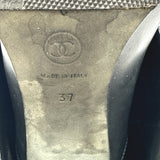 シャネル CHANEL レザーロングブーツ ブラック レザー レディース ブーツ