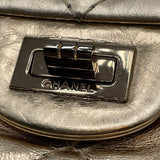 シャネル CHANEL 2.55マトラッセチェーンショルダーバッグ 8桁11番台 メタリック×ピンクゴールド金具 カーフ レディース ショルダーバッグ