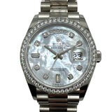 ロレックス ROLEX デイデイト36ホワイトシェル 128349RBR ホワイト ホワイトゴールド メンズ 腕時計