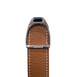 エルメス HERMES リバーシブルベルト80 □H刻 ゴールド/ブラック×SV金具 ボックス/トゴ ユニセックス ベルト