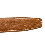 エルメス HERMES リバーシブルベルト80 □H刻 ゴールド/ブラック×SV金具 ボックス/トゴ ユニセックス ベルト