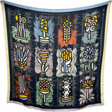 エルメス HERMES カレジェアン Botanica Grafica カシミア/シルク ユニセックス スカーフ