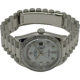 ロレックス ROLEX デイデイト 36 128396TBR ホワイトシェル プラチナ 自動巻き メンズ 腕時計