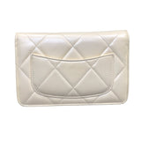 シャネル CHANEL マトラッセチェーンウォレット 45534 イエロー×ゴールド金具 ラム レディース ウォレットチェーン