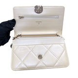 シャネル CHANEL マトラッセチェーンウォレット 45534 イエロー×ゴールド金具 ラム レディース ウォレットチェーン