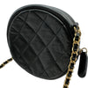 シャネル CHANEL ココマークカートカメリアラウンドチェーンショルダー A81620 ブラック ゴールド金具 ラム レディース ショルダーバッグ