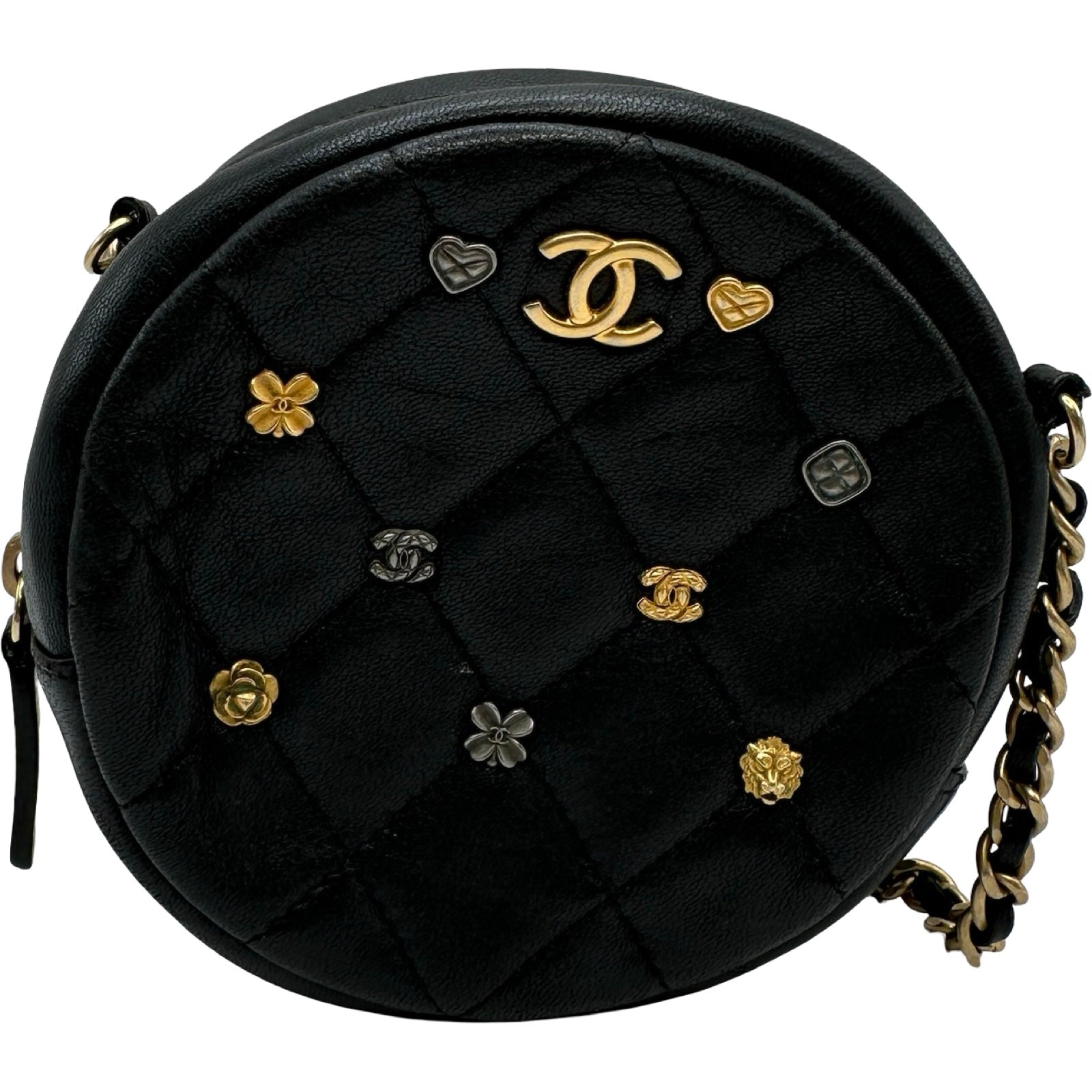 シャネル CHANEL ココマークカートカメリアラウンドチェーンショルダー