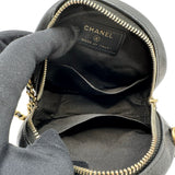 シャネル CHANEL ココマークカートカメリアラウンドチェーンショルダー A81620 ブラック ゴールド金具 ラム レディース ショルダーバッグ