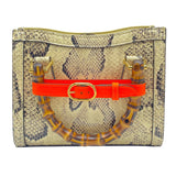グッチ GUCCI ダイアナスモールトートバッグ 655661 アイボリー/ゴールド パイソン レディース ショルダーバッグ
