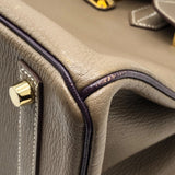 エルメス HERMES バーキン30 パーソナルオーダー □P刻 ウルトラヴァイオレット/レザン×GD金具 シェーブル レディース ハンドバッグ