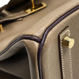 エルメス HERMES バーキン30 パーソナルオーダー □P刻 ウルトラヴァイオレット/レザン×GD金具 シェーブル レディース ハンドバッグ