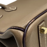 エルメス HERMES バーキン30 パーソナルオーダー □P刻 ウルトラヴァイオレット/レザン×GD金具 シェーブル レディース ハンドバッグ