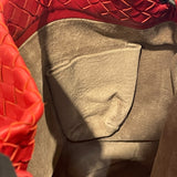ボッテガ・ヴェネタ BOTTEGA VENETA イントレチャート　ワンショルダー 255691 レッド レザー レディース ショルダーバッグ
