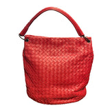ボッテガ・ヴェネタ BOTTEGA VENETA イントレチャート　ワンショルダー 255691 レッド レザー レディース ショルダーバッグ