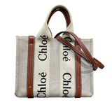 クロエ Chloe ウッディ スモールトートバッグ S397E66X-90U キャンバス/レザー レディース ショルダーバッグ