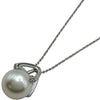 ミキモト MIKIMOTO Mコレクション パール/ダイヤ ネックレス ホワイトゴールド 750 ダイヤモンド パール ジュエリー