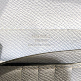 エルメス HERMES ベアンコンパクト ヴェルソ D刻 ヴェールクリケット/ブループリュム×シルバー金具 エプソン ユニセックス 二つ折り財布