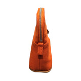 エルメス HERMES ボリードポーチ16 オレンジ/SV金具 トワル レディース ポーチ
