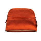 エルメス HERMES ボリードポーチ16 オレンジ/SV金具 トワル レディース ポーチ