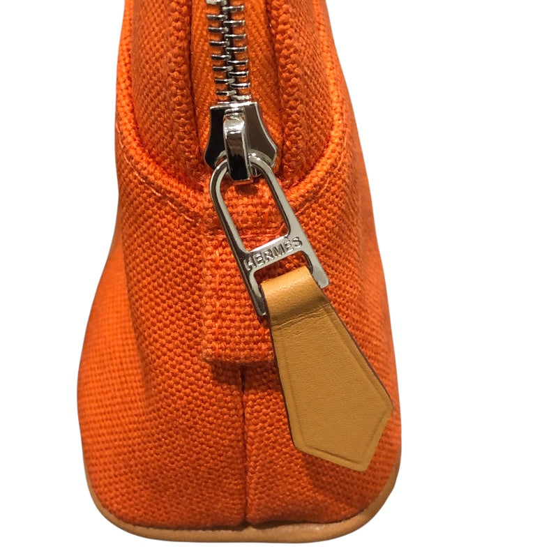 エルメス ボリードポーチ 31cm オレンジ ショルダープレゼント エルメス HERMES ボリードポーチ16 オレンジ/SV金具 トワル レディース