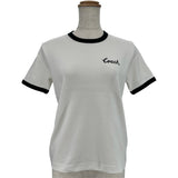 コーチ COACH シグネチャーリンガーTシャツ CS612 ホワイト コットン レディース 半袖Ｔシャツ